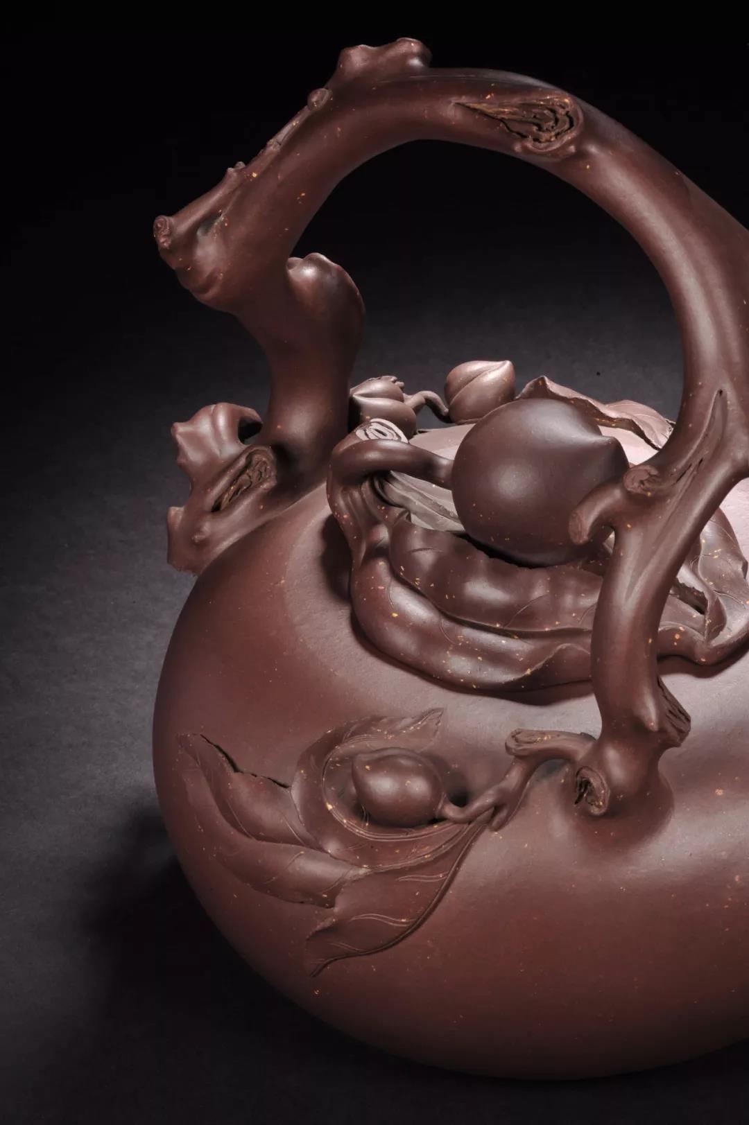 10種最美花器提梁壺，精美別致雕花紫砂壺!