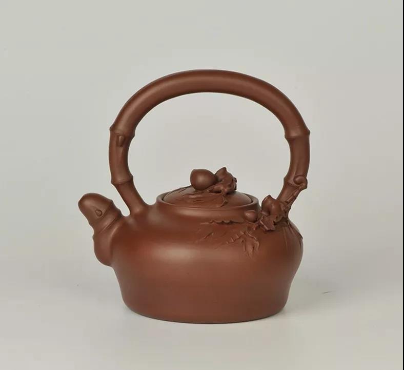 10種最美花器提梁壺，精美別致雕花紫砂壺!